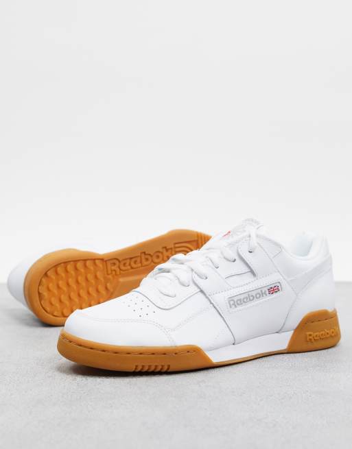 Reebok workout plus sneakers in white with gum sole | ASOS