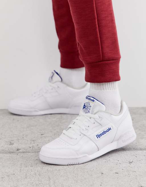 Reebok workout plus trainers hotsell in white