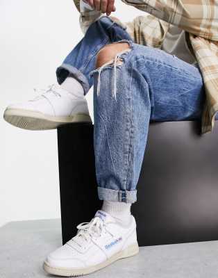 Reebok Workout Plus vintage sneakers in white ASOS