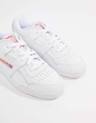 reebok workout plus white sneakers