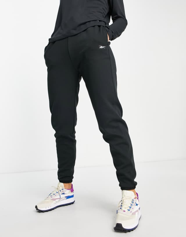 Reebok Workout Ready high rise sweatpants in black