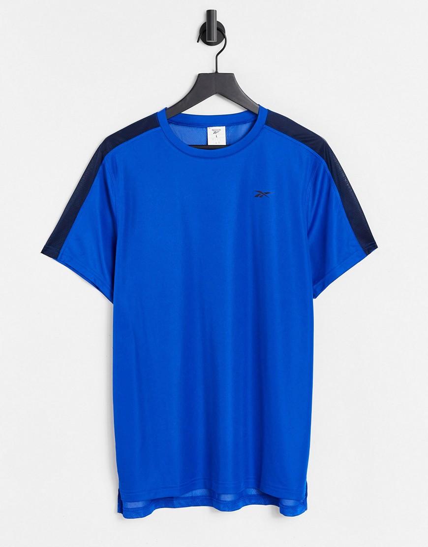 Reebok workout ready tech t-shirt in humble blue-Blues