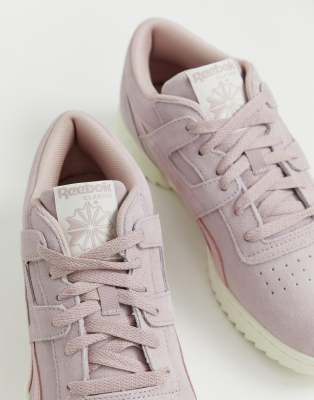 reebok pink suede trainers