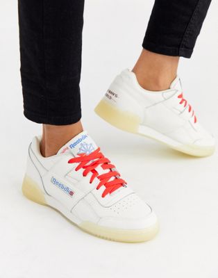 Reebok Workout trainers in white and 