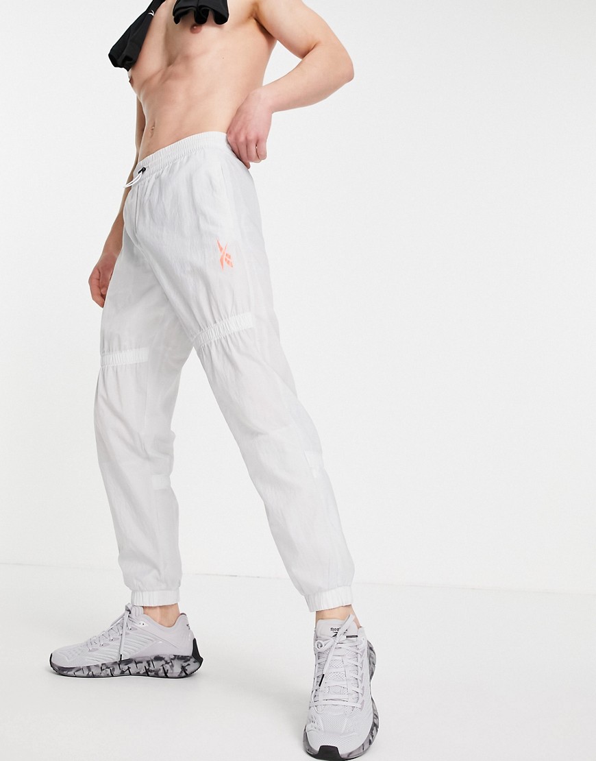 Reebok Woven Drawstring Track Pants In Grey