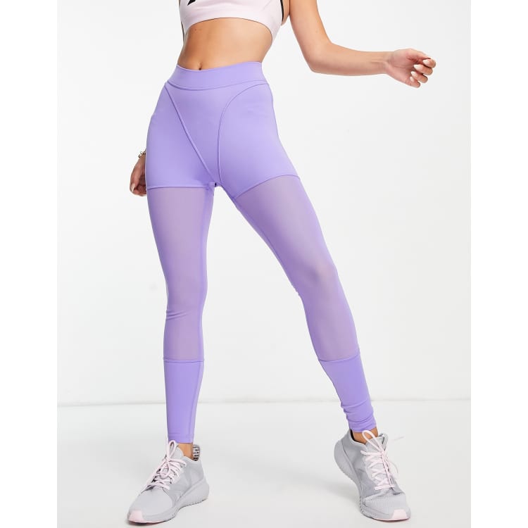 Reebok x Cardi B insert logo leggings in purple ASOS - Main Image