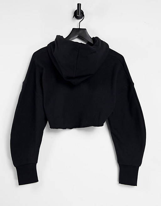  Reebok x Cardi B super cropped hoodie in black 
