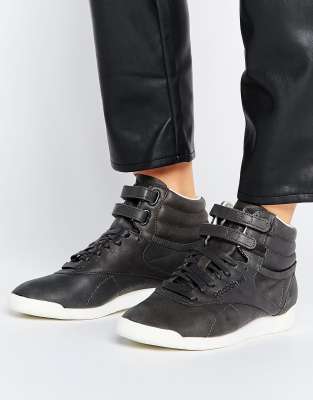 reebok freestyle hi top black