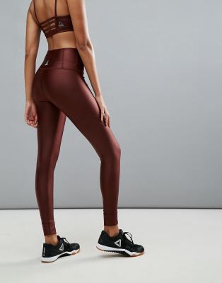 reebok metallic high rise leggings