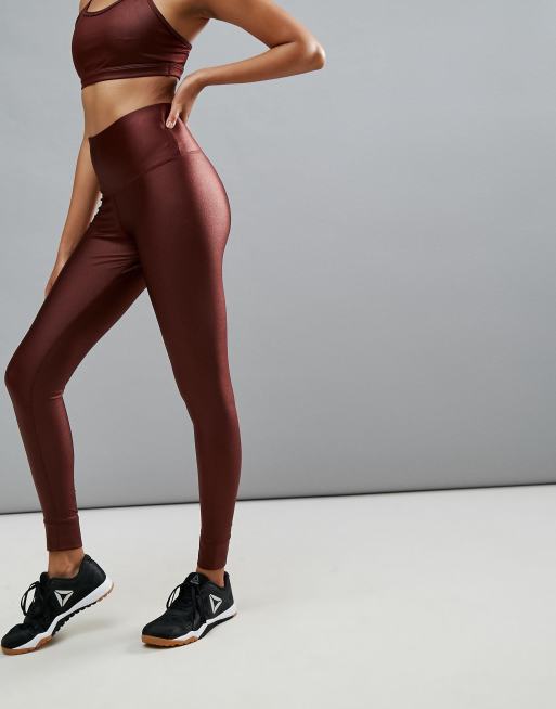 Reebok on sale metallic leggings