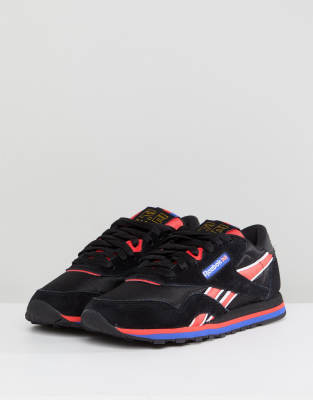 pe nation x reebok classic nylon in black