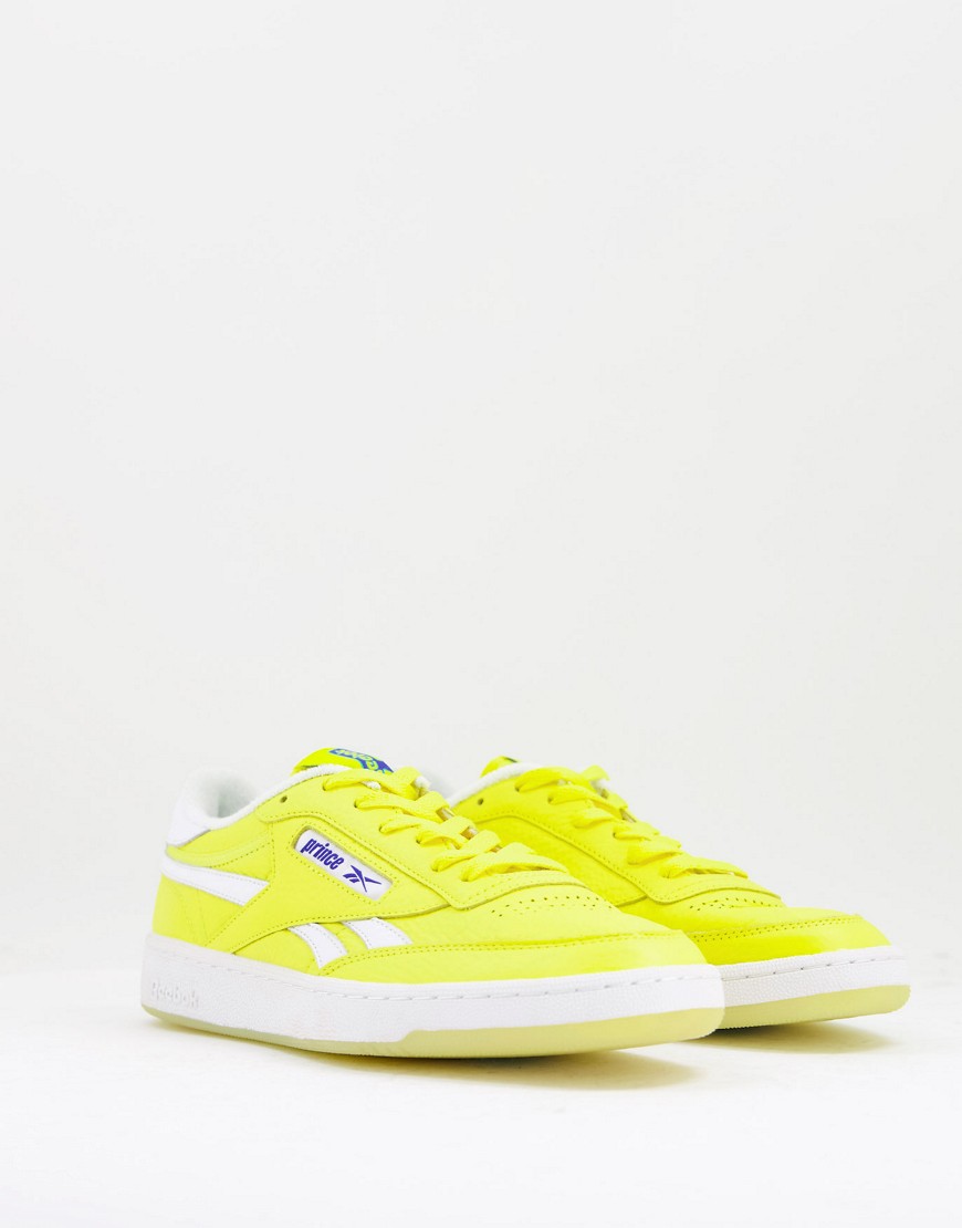 Reebok x Prince Club C 85 trainers in yellow and white