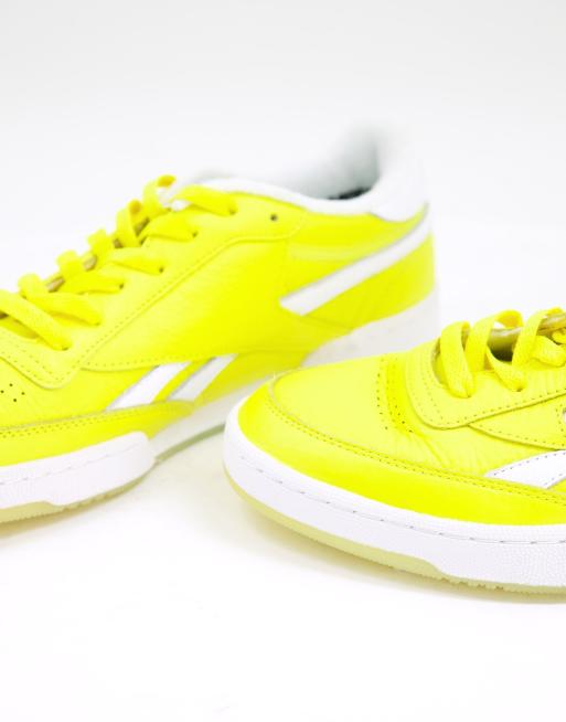 Reebok x Prince Club C 85 trainers in yellow and white