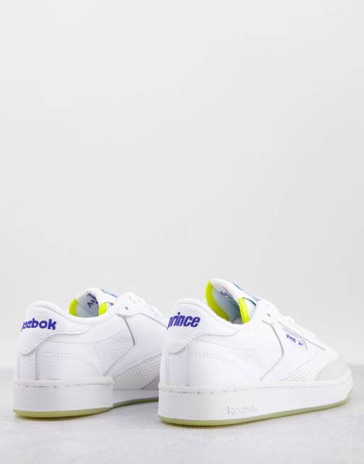 Reebok x Prince – Club C 85 – Vita och blå sneakers, 4 av 4