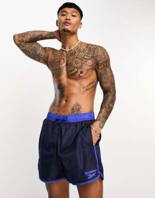 Reebok Yates swim short in navy blue - ASOS Price Checker