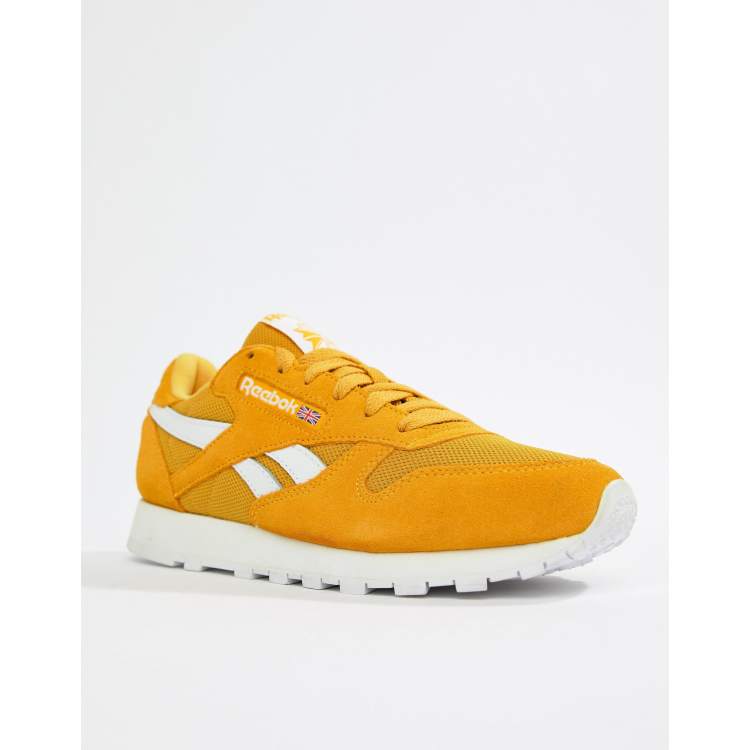 Reebok Yellow Classic Leather MU Sneakers