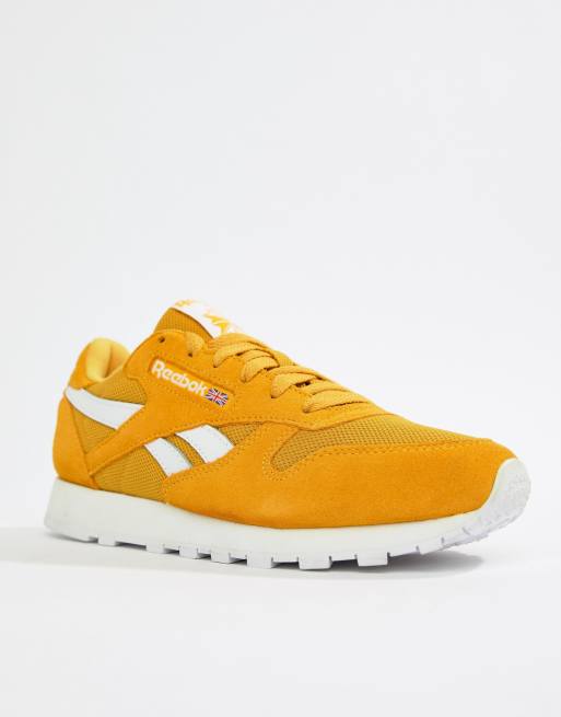 Reebok Yellow Classic Leather MU Sneakers |