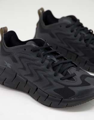 reebok zig all black