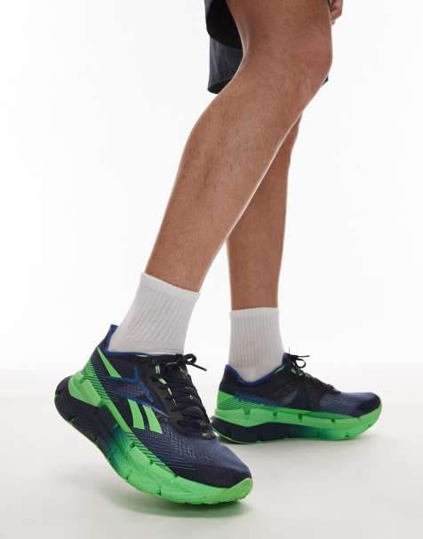 Reebok - Zignition - Hardloopschoenen in marineblauw en groen - view 1