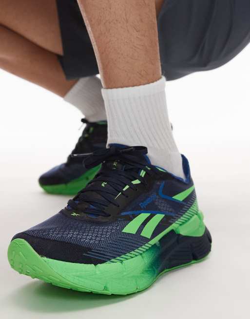 Reebok - Zignition - Sneakers da corsa verdi e blu navy, 3 di 5