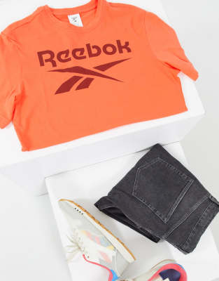 reebok orange t shirt