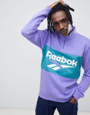 sweat reebok classic homme violet