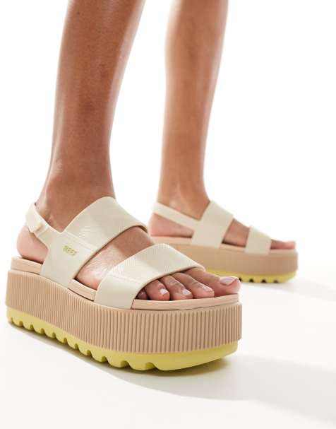 Reef - Vista Hi - Sandaler i beige - Kun hos ASOS - view 1