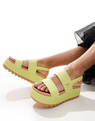 Reef Reef Vista Hi sandals in lime green exclusive to ASOS