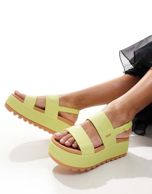 Reef Vista Hi sandals in lime green exclusive to ASOS ASOS