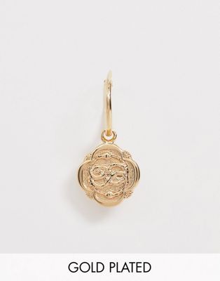 Regal Rose - Echt zilveren vergulde oorring met slangdesign-Goud