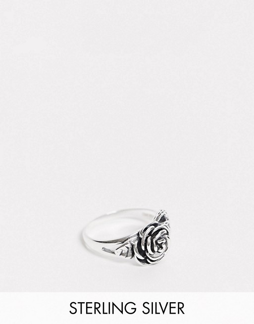 Regal Rose Flourishing rose ring in sterling silver