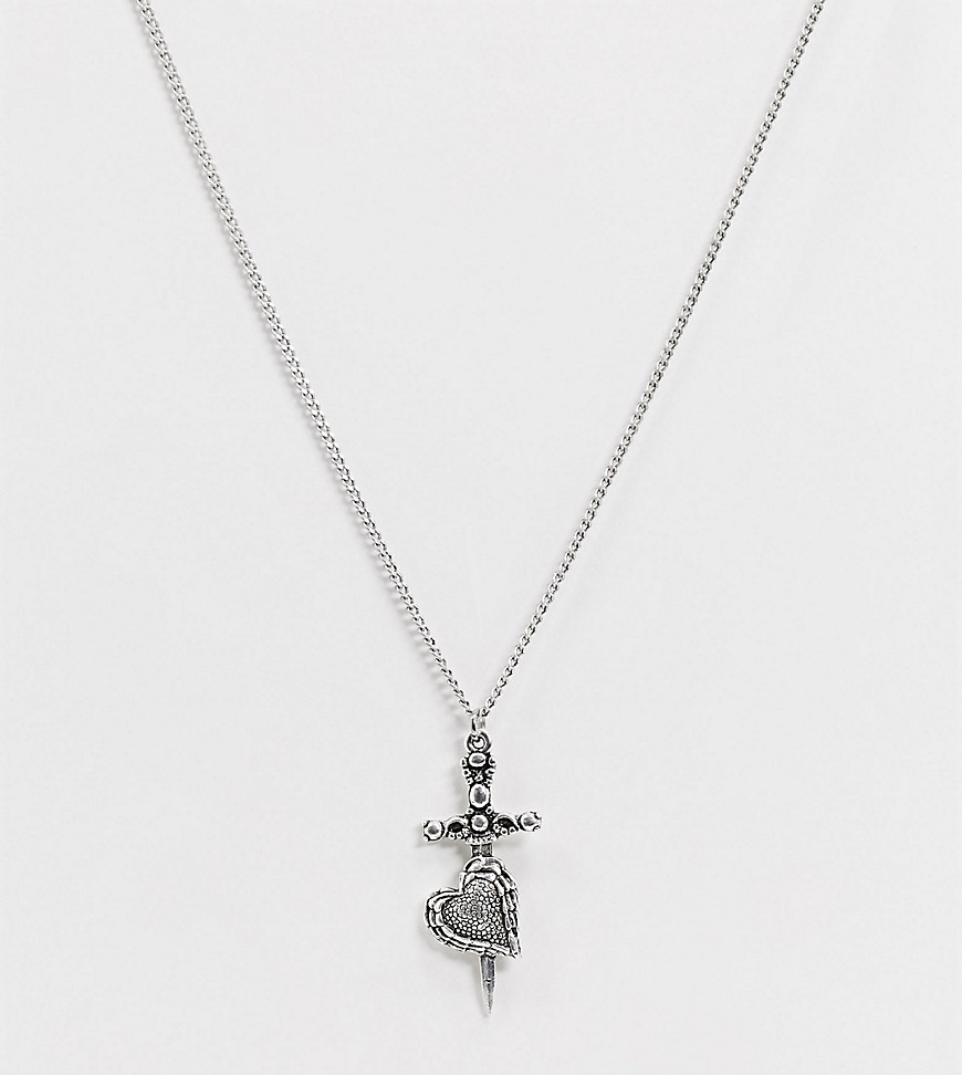 Regal Rose – Forbidden – Silverpläterat halsband med hjärta