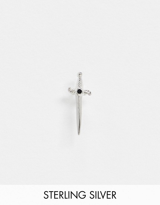 Regal Rose mini single earring in sterling silver