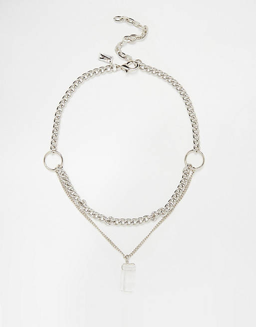 Regal Rose Platonic Choker Chain Necklace
