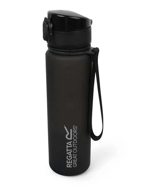 Regatta 0.6 litre tritan flip lid bottle in black - view 1