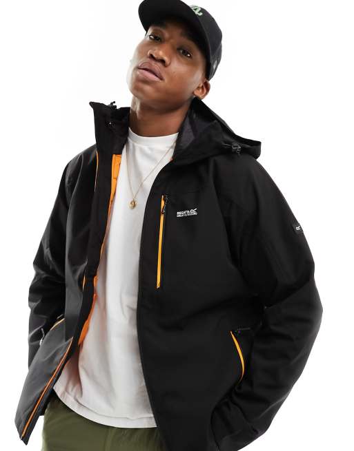 Regatta 3 in 1 waterproof Jacket in Black and Orange Pepper | ASOS