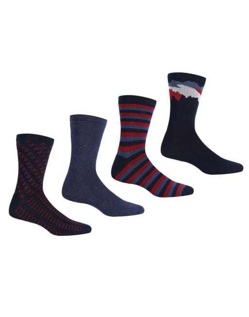 Regatta 4 pack lifestyle sock in blue