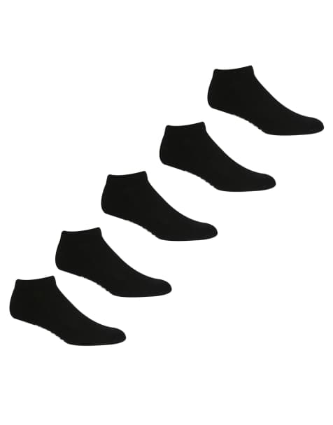 Regatta 5 pack trainer socks in black - view 1
