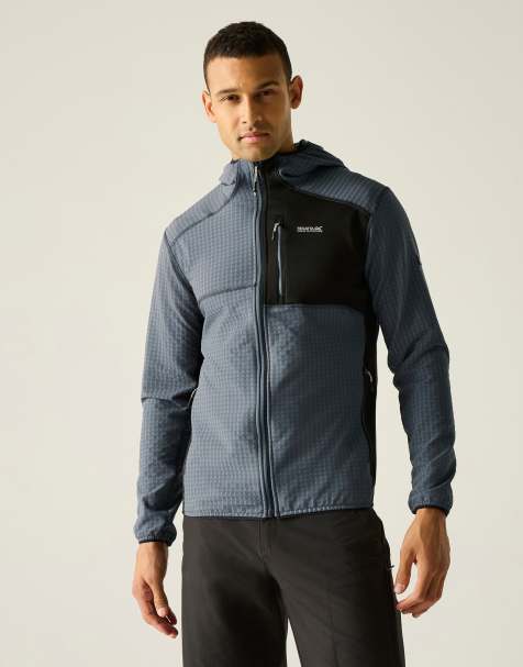 Regatta – Alven – Wander-Fleecejacke in Sturmgrau und Schwarz - view 1