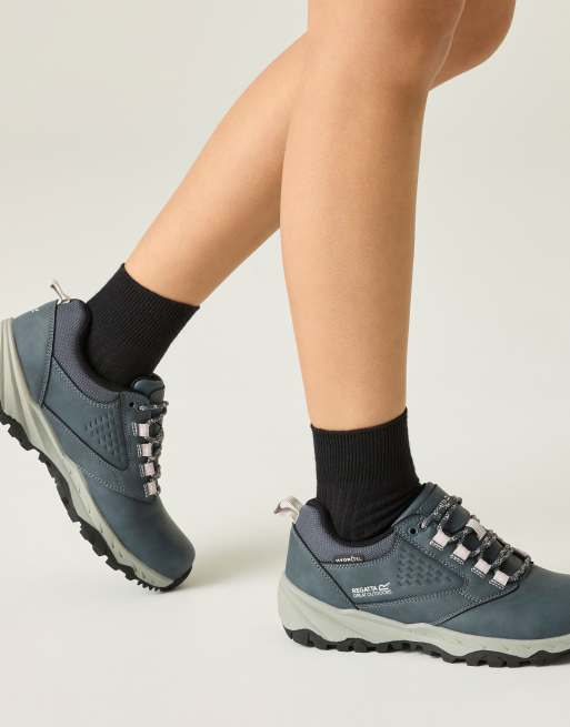 Regatta - Amble - Lage waterbestendige wandelschoenen in blauwgrijs, 3 van 4