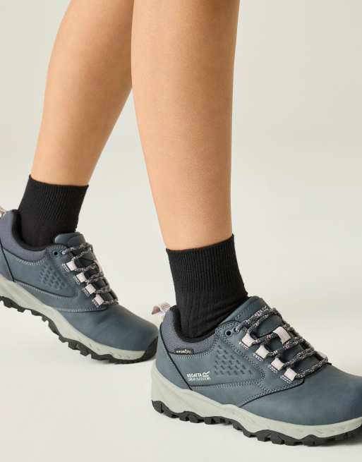 Regatta - Amble - Lage waterbestendige wandelschoenen in blauwgrijs, 4 van 4