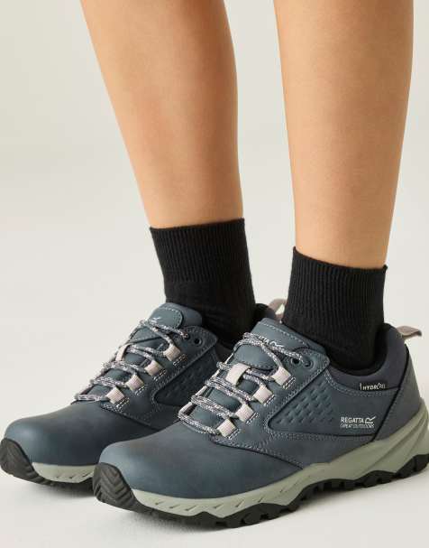 Regatta Amble low waterproof walking shoes in dark storm powder lilac - view 1