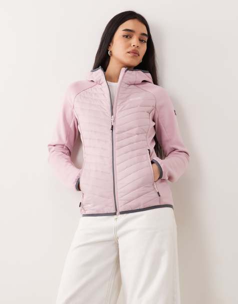 Regatta Andreson hybrid hooded quilted jacket in powder lilac - view 1