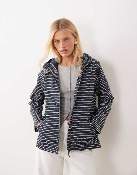 Regatta Bayletta hooded jacket in navy white wavy stripe - view 1
