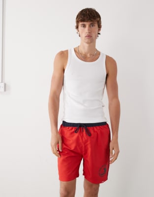 Regatta bentham swim shorts in red