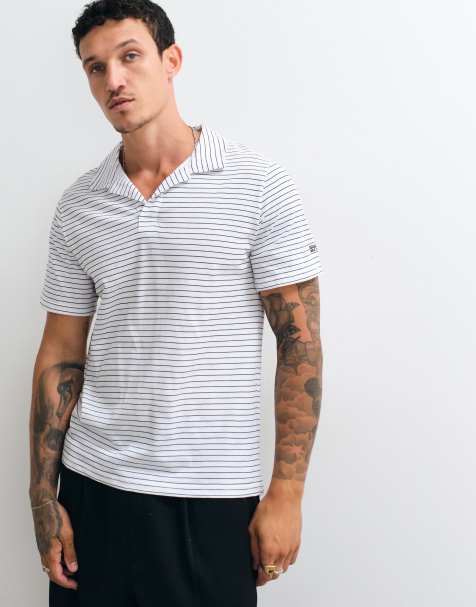 Regatta Breathable hadvo polo shirt in white navy stripe - view 1
