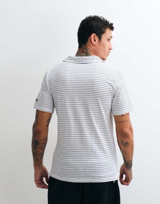 Regatta Breathable hadvo polo shirt in white navy stripe, 4 of 5