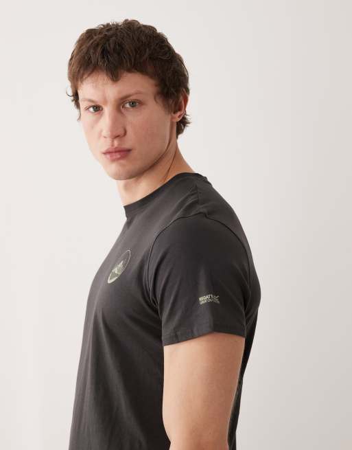 Regatta Breezed graphic t-shirt in ash, 4 of 5
