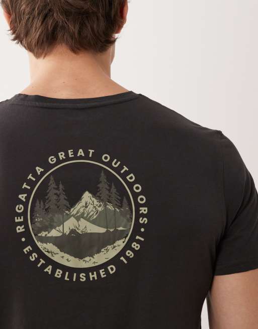 Regatta Breezed graphic t-shirt in ash, 5 of 5