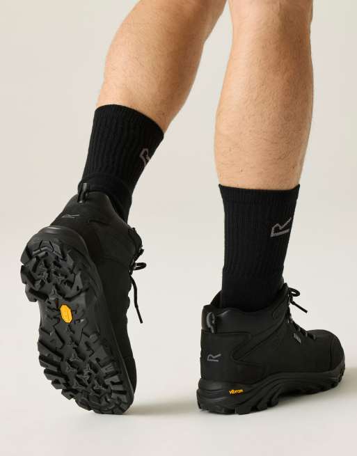 Regatta Burrell leather in black ASOS